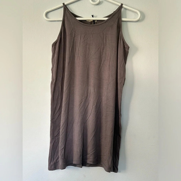 NWT ARTICLES OF SOCIETY gray Flowy Tank Top / minidress sz Small swim coverup - Picture 1 of 3